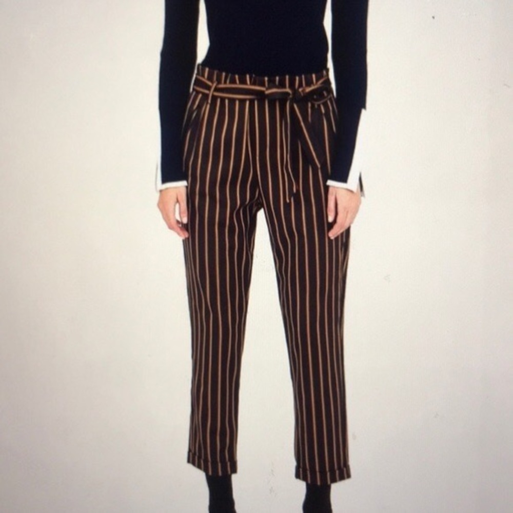 Zara Ankle Striped Pants Size XS Extra Small